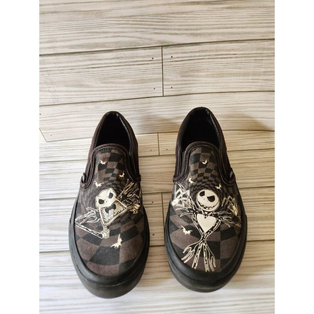Vans Tim Burton's Nightmare Before Christmas Black Slip-On -Kids Shoe Size 2.5